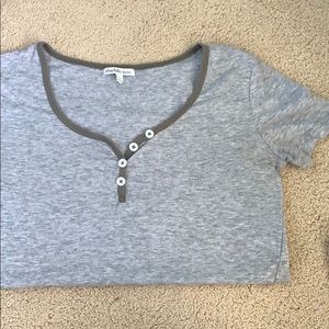 Grey & Green Tee